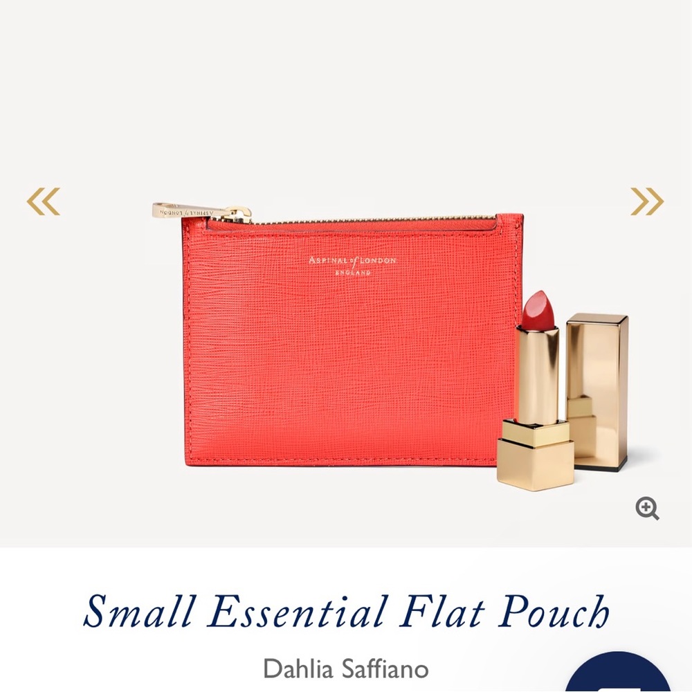 Aspinal of London Red Cosmetic Pouch